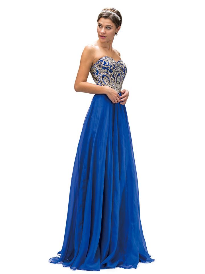 Dancing Queen - Elaborate Embroidered Lace Sweetheart A-line Dress 9402
