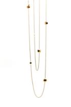 Tresor Collection - Pave Diamond Lente 36 Inches Long Necklace In 18 Yellow Gold