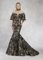 Janique - Ja3013 Ornate Off Shoulder Butterfly Sleeve Mermaid Gown