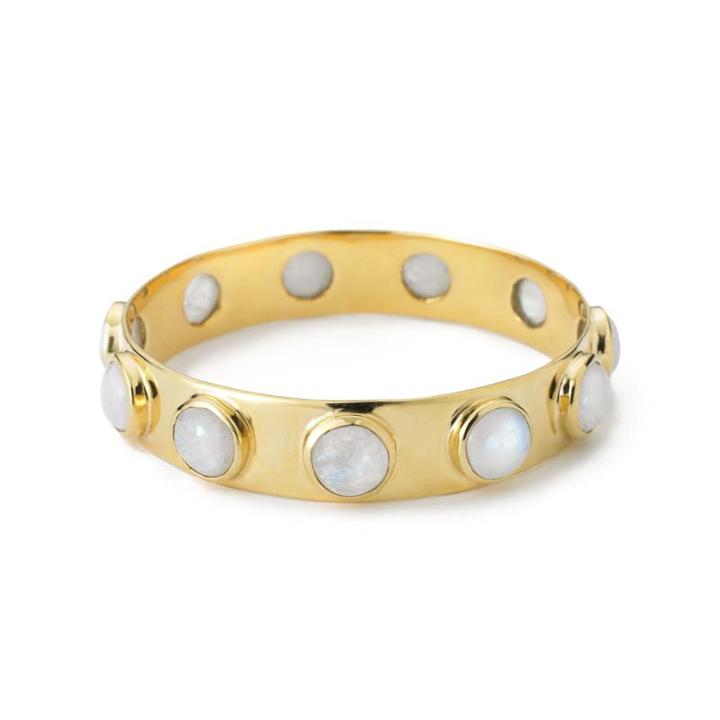 Margaret Elizabeth - 10 Stone Bangle Moonstone