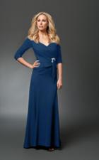 Daymor Couture - Ruched V-neck A-line Gown 1023