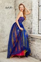 Angela And Alison - Charming Laced And Tulle Strapless Ball Gown 771091