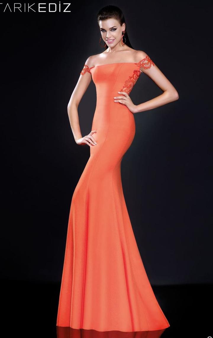 Tarik Ediz - Lace Off-shoulder Gown 92568