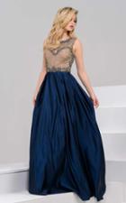 Jovani - 48285 Jewel Neck A-line Dress