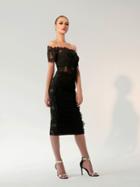 Nicole Bakti - 592 Off-shoulder Lace Cocktail Dress