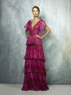 Beside Couture By Gemy - Bc1267 Illusion Fringed Embroidered Dress