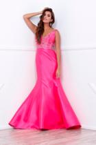 Nox Anabel - Sleeveless V-neck Beaded Bodice Mermaid Gown 8307