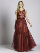 Lara Dresses - 33527 Lace Illusion Jewel A-line Dress