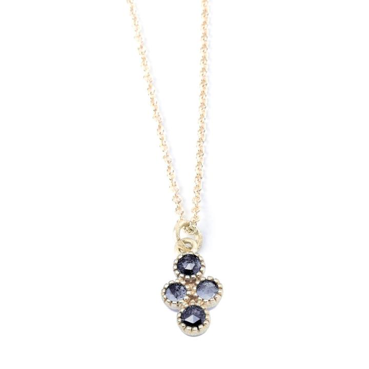 Nina Nguyen Jewelry - Rose Cut Quadruple Diamond Gold Necklace Style 2