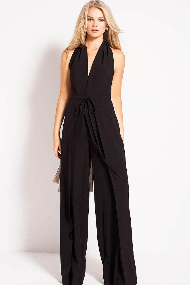 Jovani - 51279 Halter Style Backless Jumpsuit