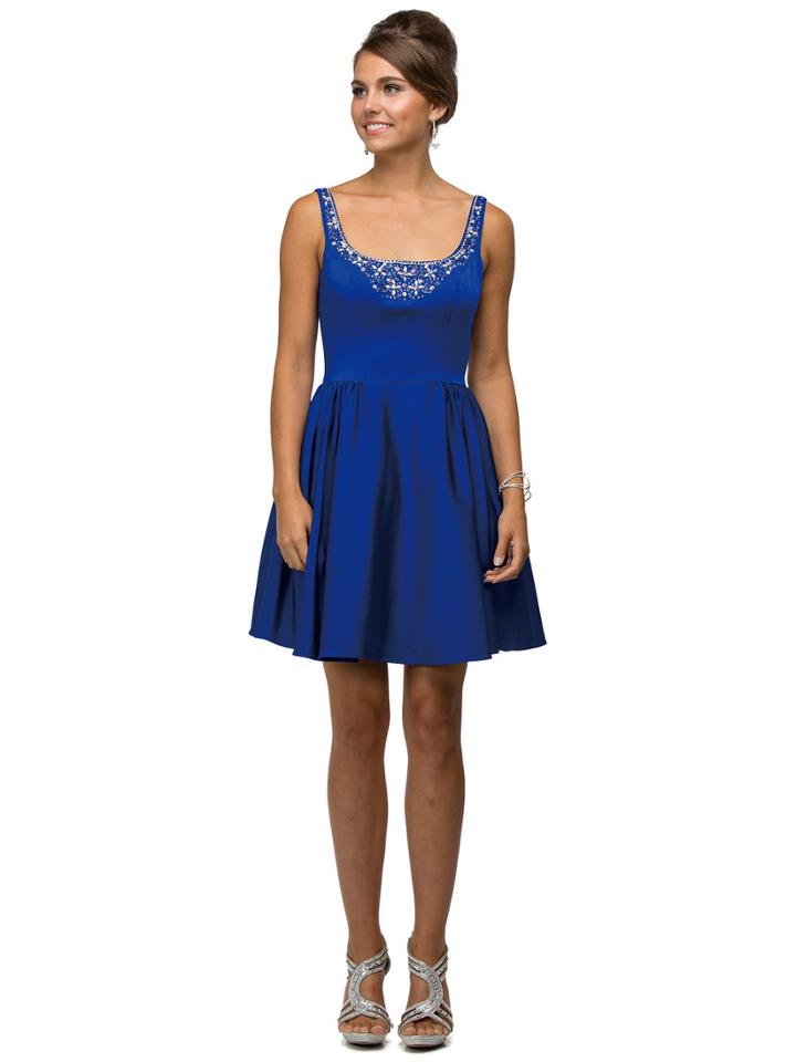 Dancing Queen - Embroidered Sleeveless Short A-line Dress 9493