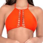 Luli Fama - Kiss The Wave Strings To Braid Halter Top In Caliente (l477200)