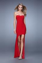 La Femme - 21251 Strapless High-low Hemmed Gown