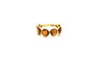 Tresor Collection - Citrine Stackable Ring Bands With Adjustable Shank In 18k Yellow Gold