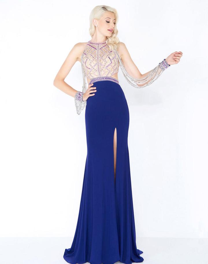 Mac Duggal - 40777m Geometric Cutout Jersey Dress