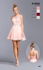 Aspeed - S1962 Floral Applique A-line Homecoming Dress