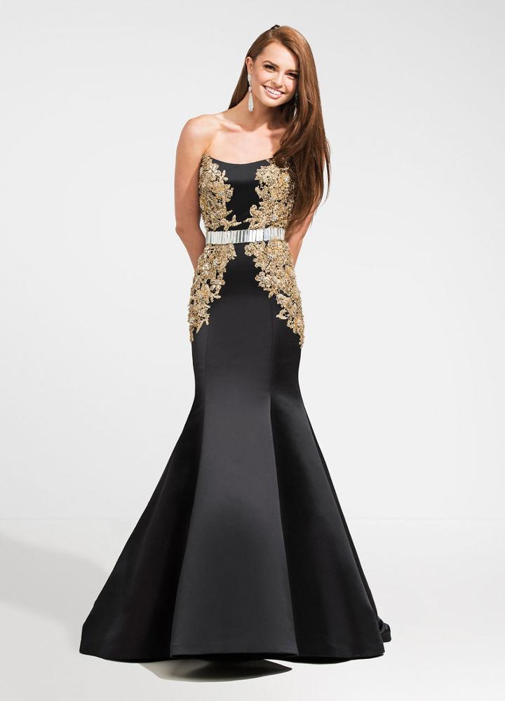 Ashley Lauren - 1093a Evening Dress With Beading & Lace Accents