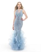 Morrell Maxie - 15756 Beaded Ruffled Mermaid Gown