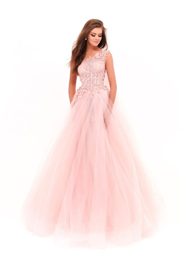 Tarik Ediz - 50251 One Shoulder Neck Tulle Ballgown