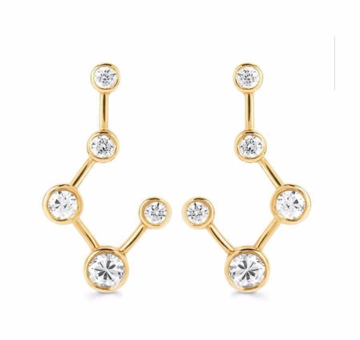 Logan Hollowell - Big Dipper Diamond Constellation Earrings Large