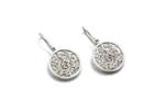 Tresor Collection - Signature Logo Earrings In 15mm With Diamond In 18k White Gold