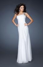 La Femme - 18738 Embellished One Shoulder Strap Ruched Gown