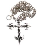 Femme Metale Jewelry - Fleur Cross Pendant Necklace