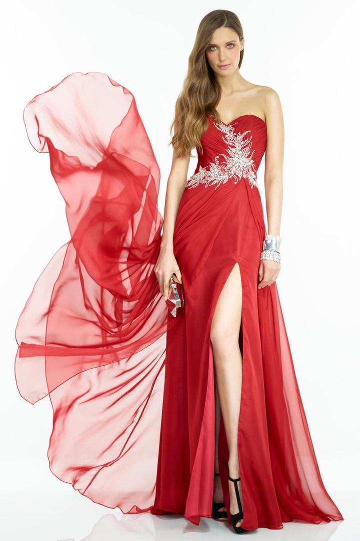 Alyce Paris - 35784 Beaded Ruched Sweetheart Chiffon A-line Dress