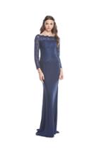 Aspeed - L1531 Scalloped Lace Long Sleeves Evening Gown