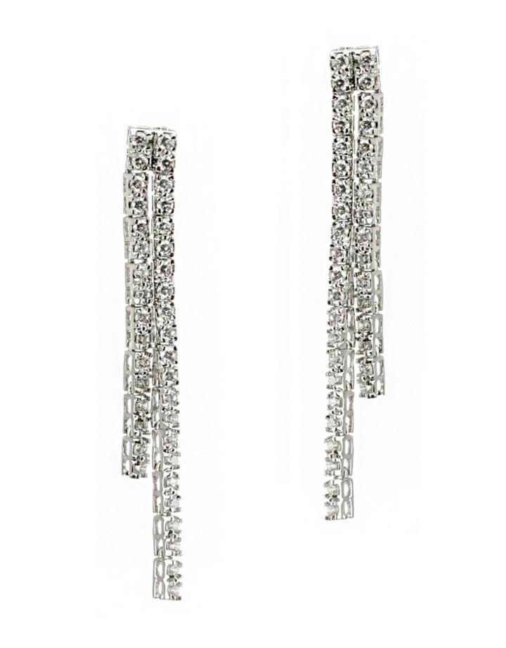 Cz By Kenneth Jay Lane - Pave Fringe Earrings 8108259016