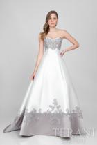 Terani Evening - Refined Strapless Beaded Sweetheart A-line Gown 1721e4122