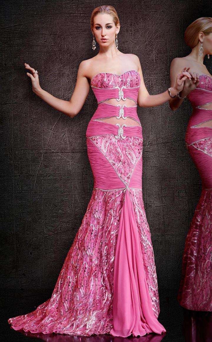 Mnm Couture - 7991 Bejeweled Sweetheart Sheath Dress
