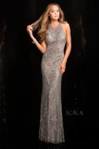 Scala - Beaded Long Prom Dress 48688