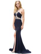 Dancing Queen - Elegant Long Halter Prom Dress 9174