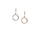 Tresor Collection - Rose Quartz Round Faceted Simple Dangle Earrings In 18k Yellow Gold