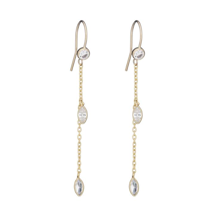 Ashley Schenkein Jewelry - Bridal Vermeil Cz Dangle Earring