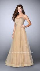 La Femme - Dazzling Ornate Sweetheart Long Evening Gown 22952