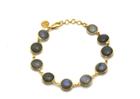 Tresor Collection - Labradorite Smooth Round Bracelet In 18k Yellow Gold
