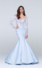 Tarik Ediz - Lace Illusion Bateau Neck Gown 50102