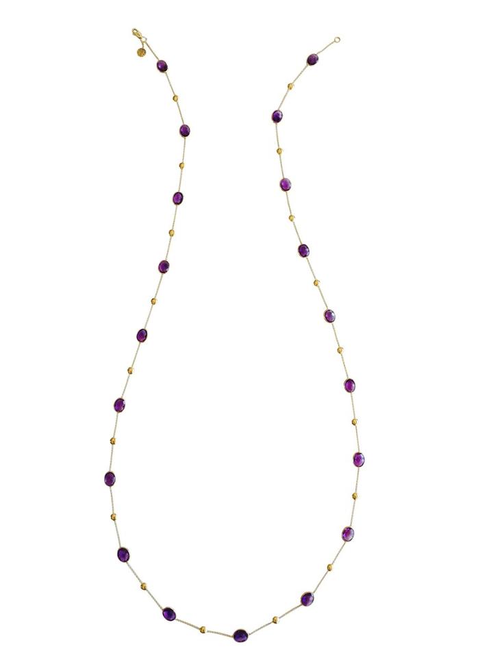 Tresor Collection - Amethyst Long Necklace In 18k Yellow Gold