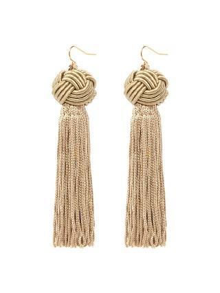 Montce Swim - Vanessa Mooney X Tan Astrid Knotted Tassel Earrings