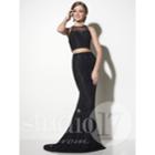 Studio 17 - Two-piece Jewel Illusion Lace Trumpet Gown 12606
