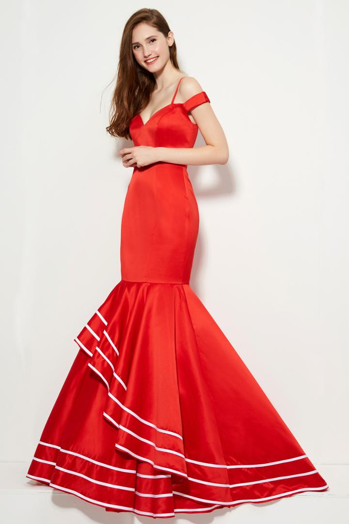 Angela And Alison - 81049 Sweetheart Cold Off-shoulder Mermaid Dress