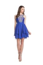 Aspeed - S1522 Bedazzled Halter Neck Homecoming A-line Dress