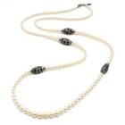 Ben-amun - Graduated Pearl Necklace With Crystal Rondelles