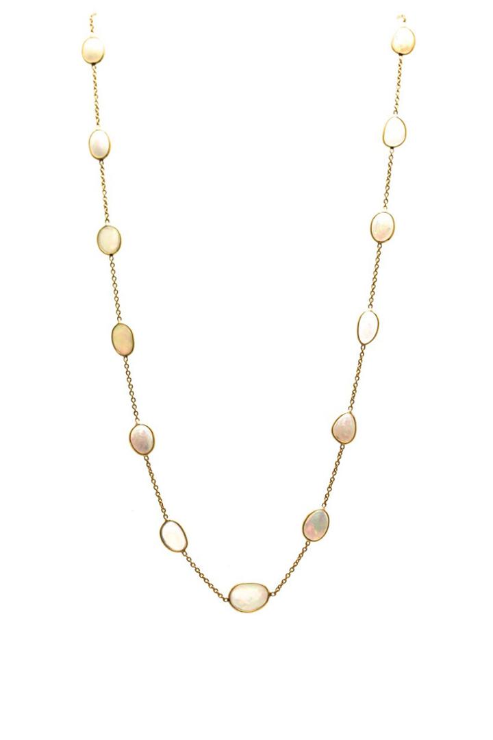 Tresor Collection - Ethopian Opal Necklace In 18k Yellow Gold