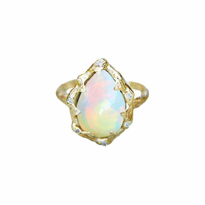 Logan Hollowell - New! Queen Water Drop White Opal Ring