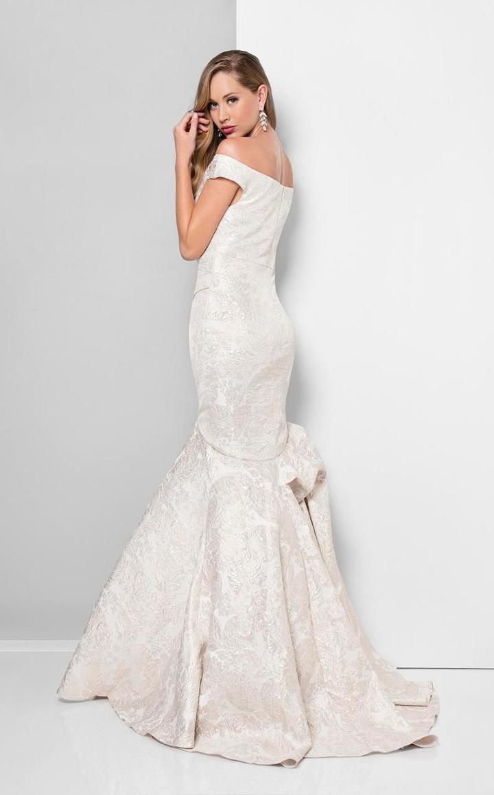 Terani Couture - Marvellous Off-shoulder Embellished Mermaid Gown 1711e3205