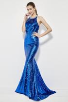 Angela And Alison - 81078 Sequin Halter Mermaid Dress