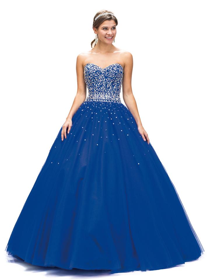 Dancing Queen - Elegant Beaded Strapless Sweetheart Neck Princess Dress 8948